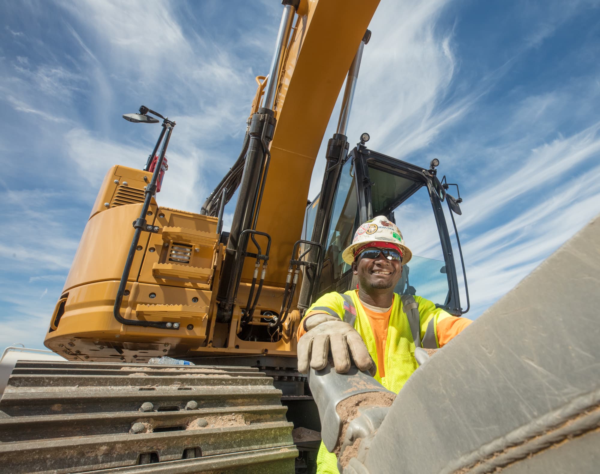 Fluor worker and construction equipment