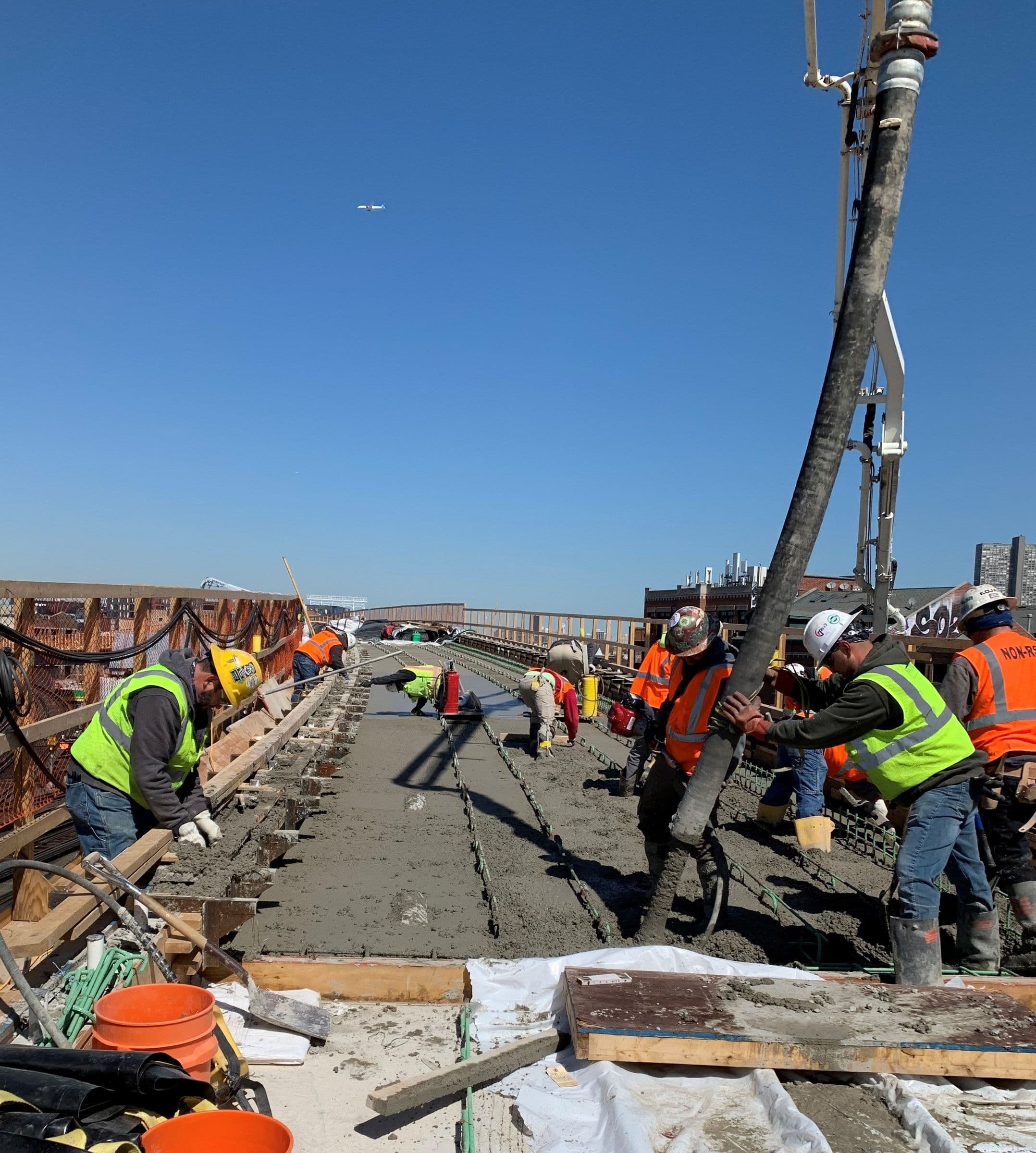 Pouring Concrete for Bypass Tracks