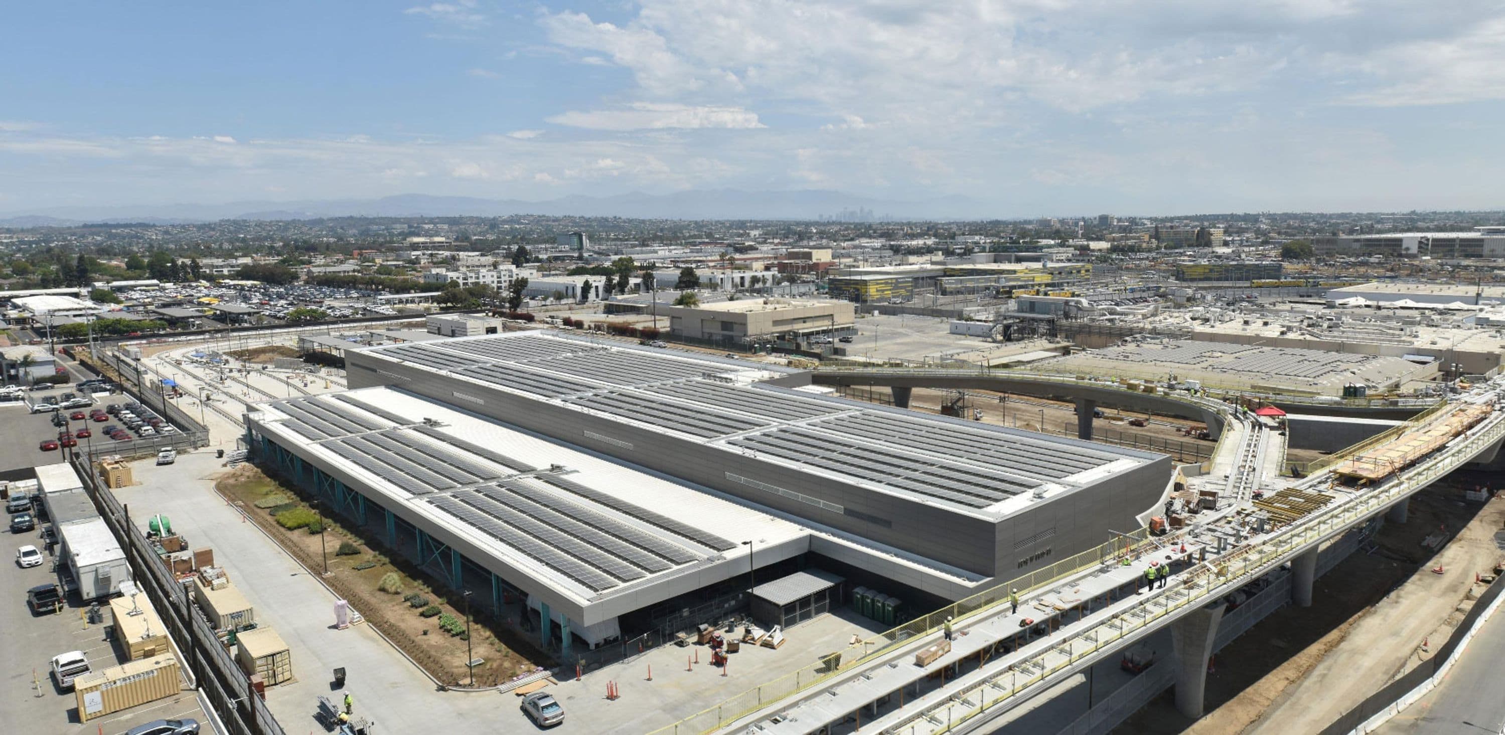 Aerial view of the Maintenance and Storage Facility.