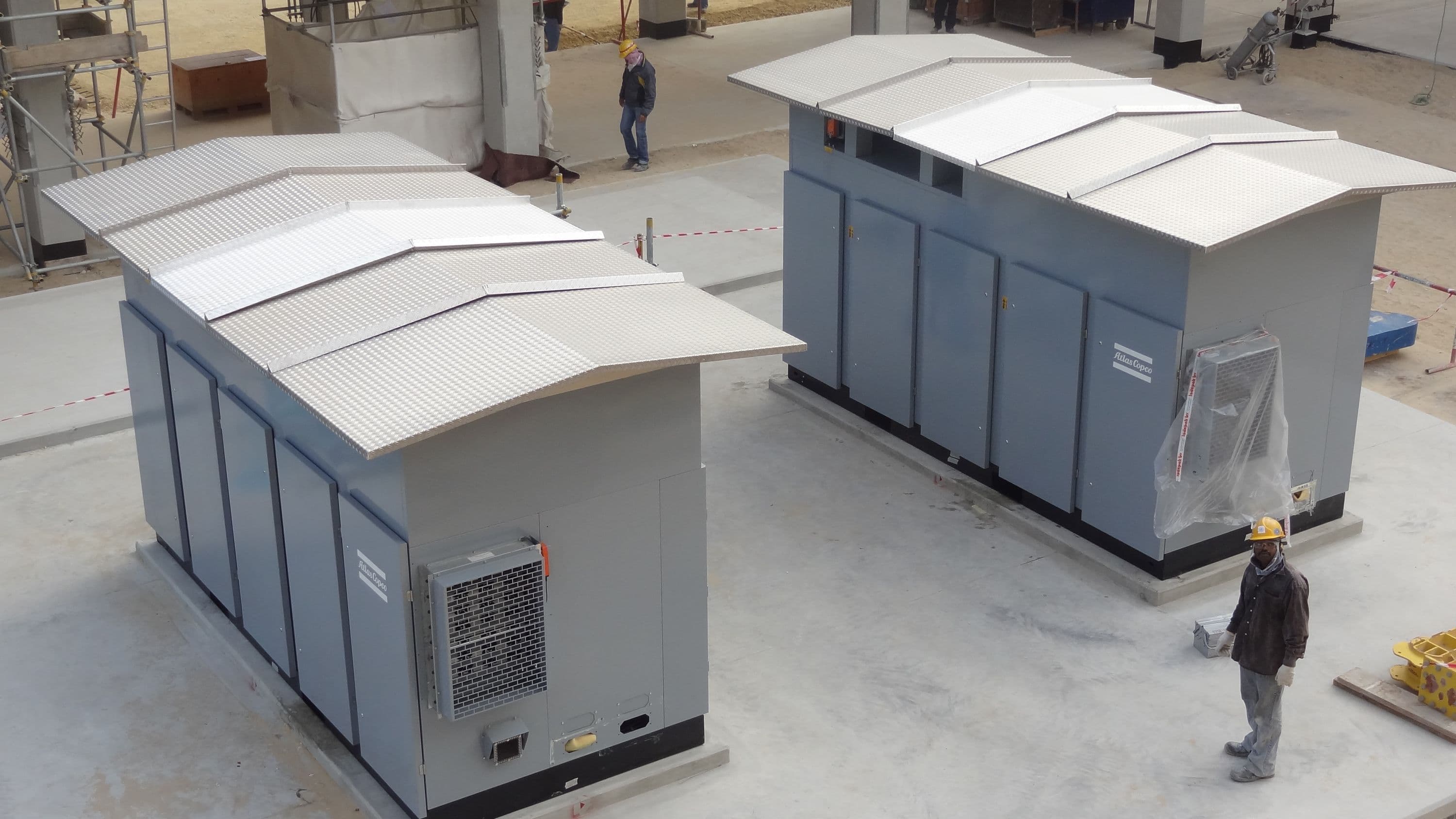 Conveying air compressor systems