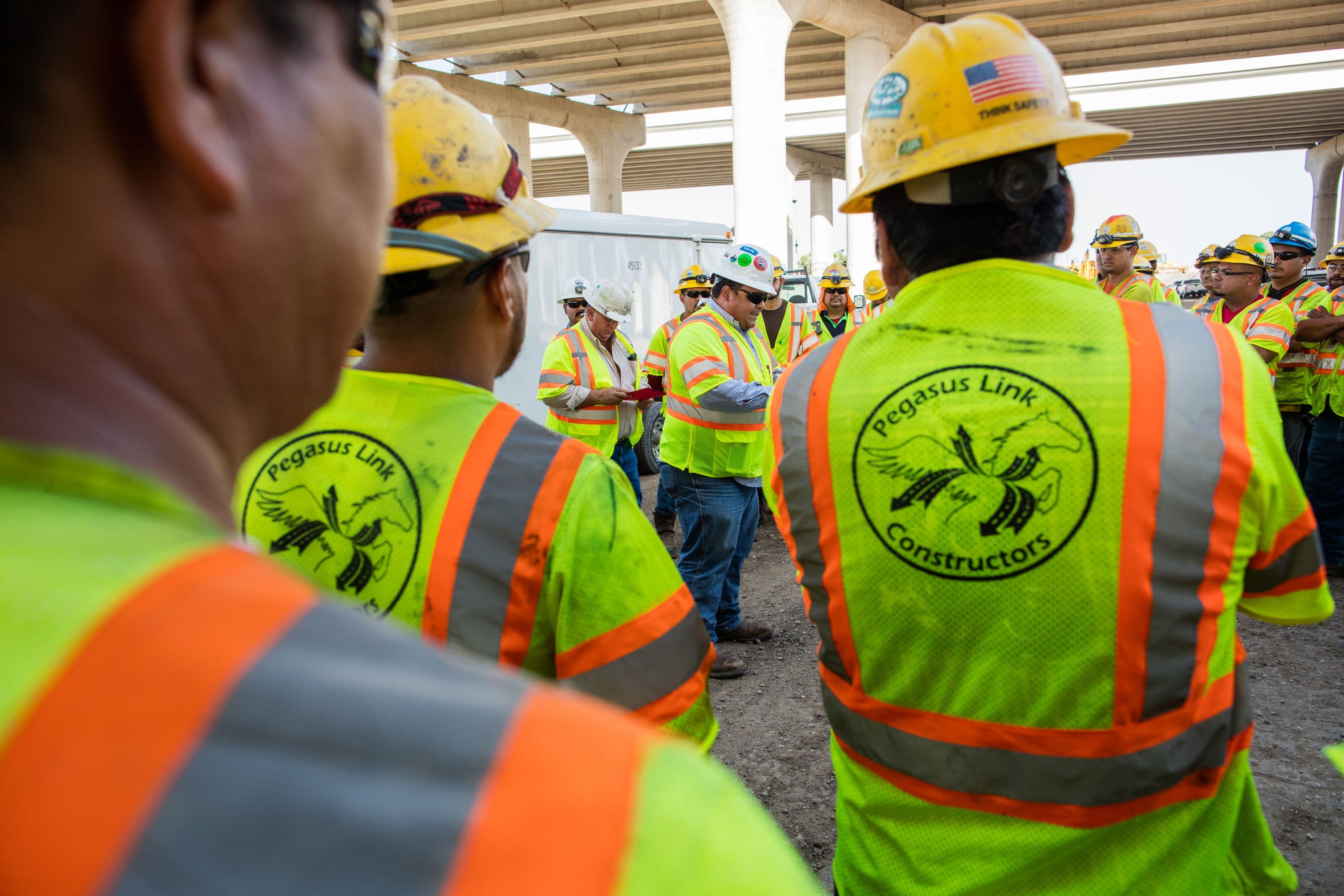 Supervisor speaking at safety meeting