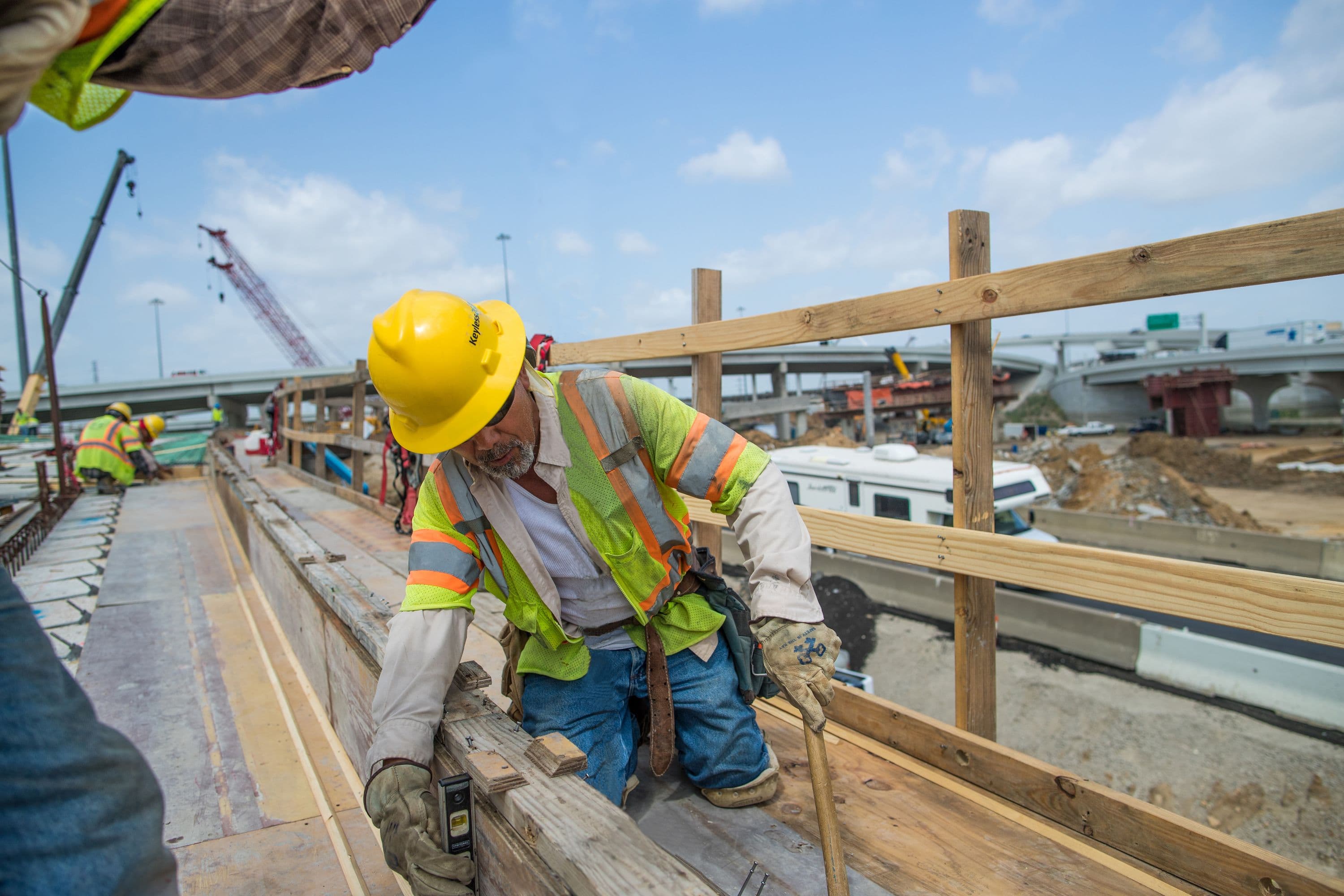 Structure crew preparing for a deck pour