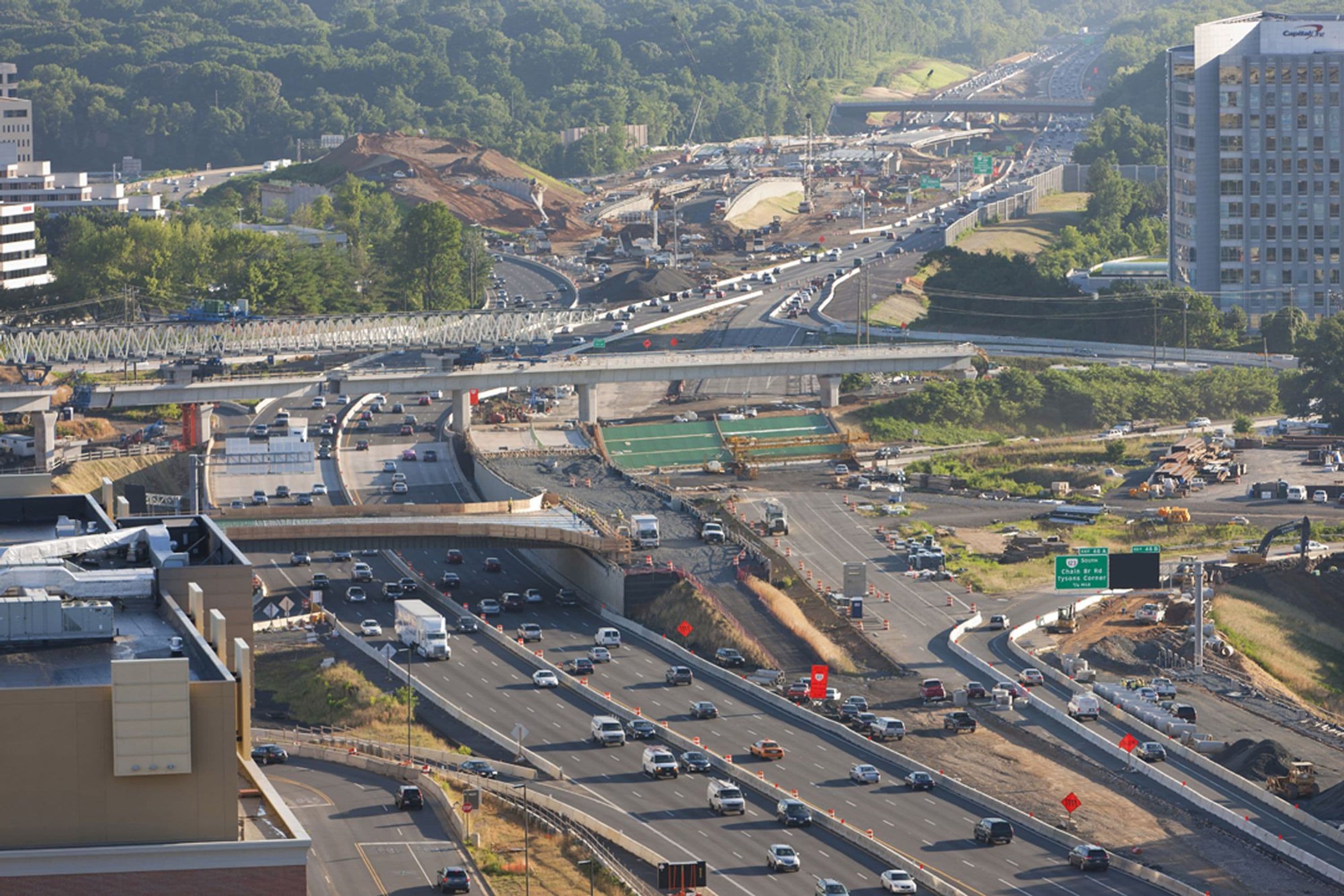 Chain Bridge road construction