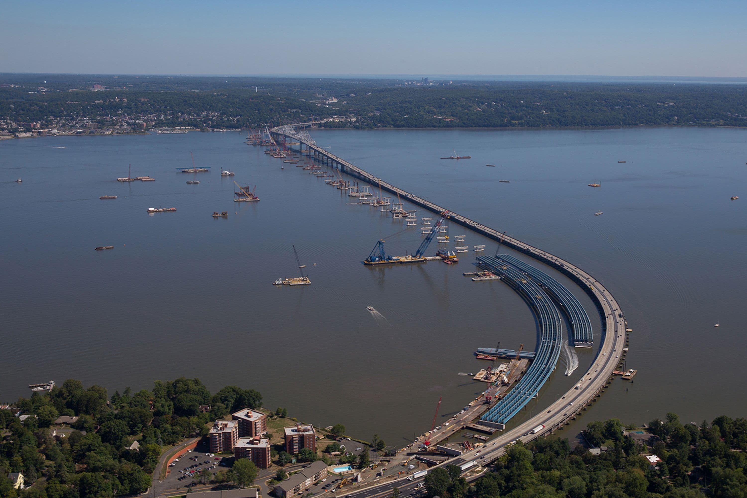 An aerial view of the Rockland landing.