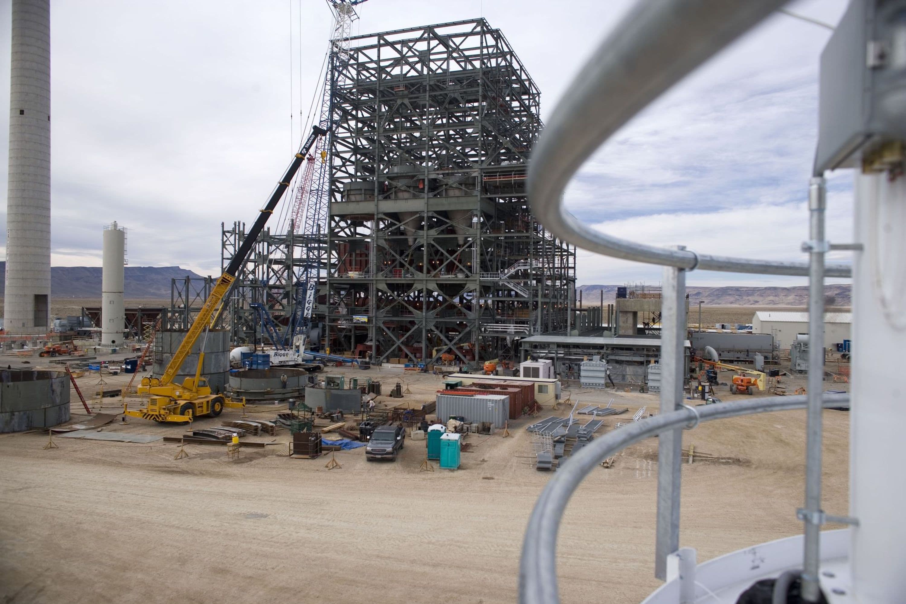 Construction site steel structure