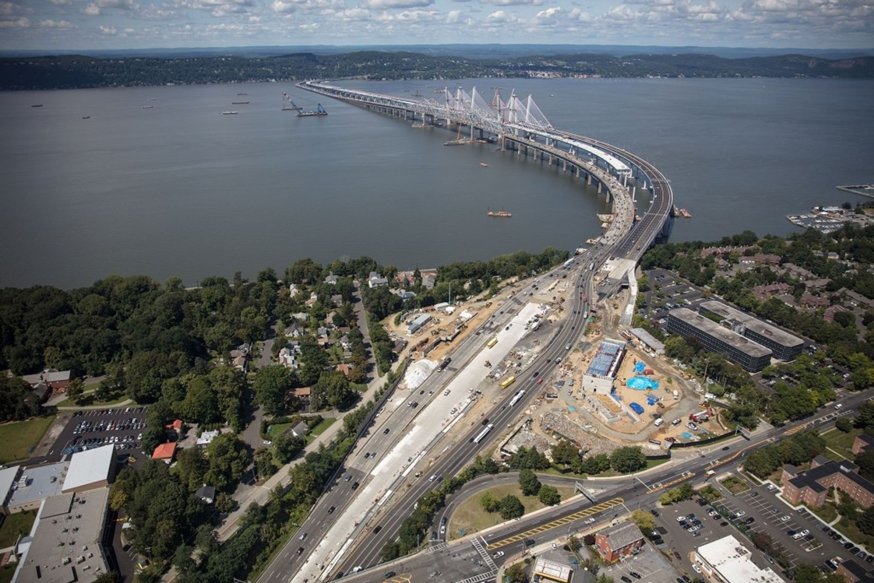 Work near the Westchester landing