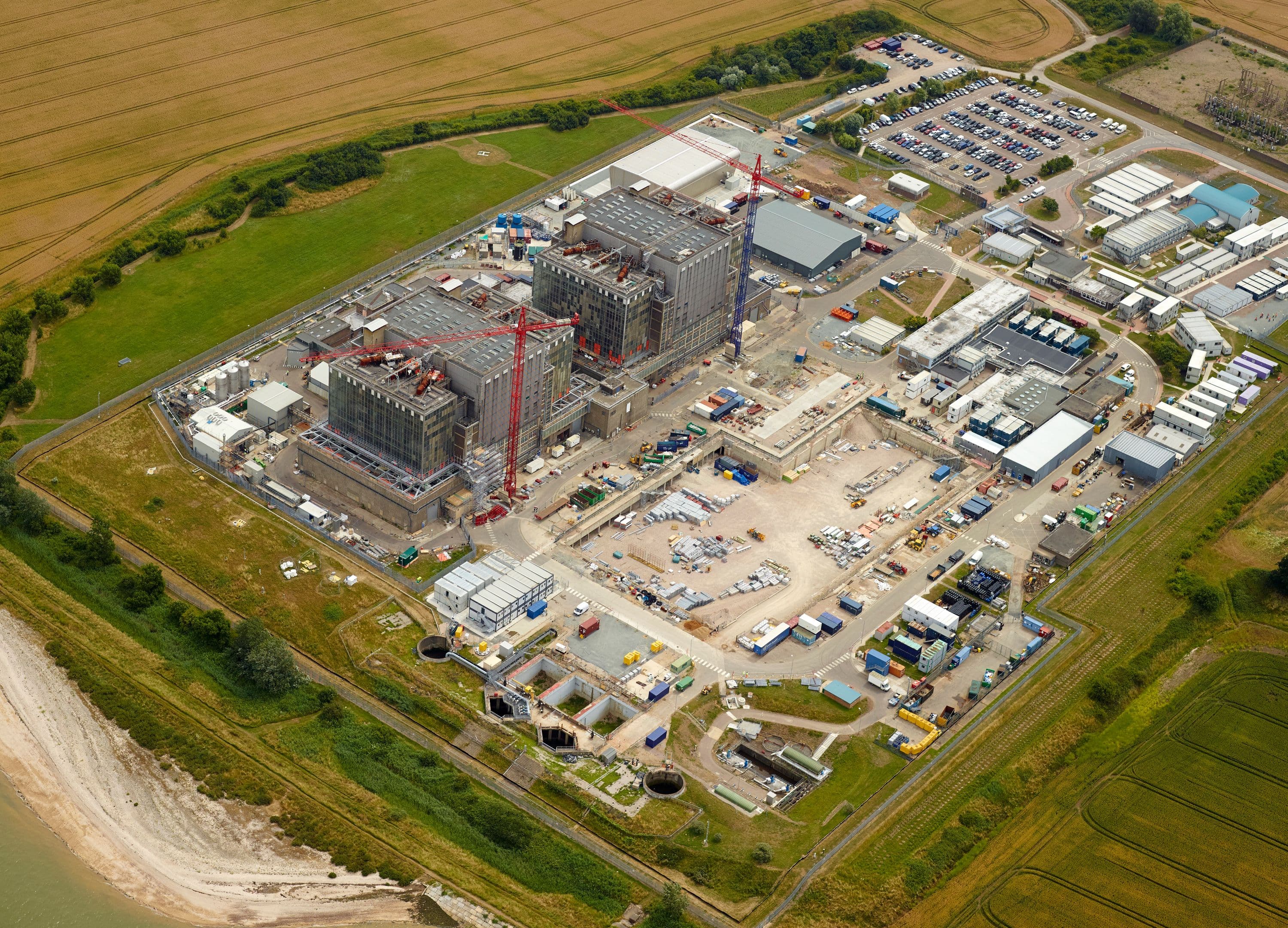 Bradwell site, aerial view
