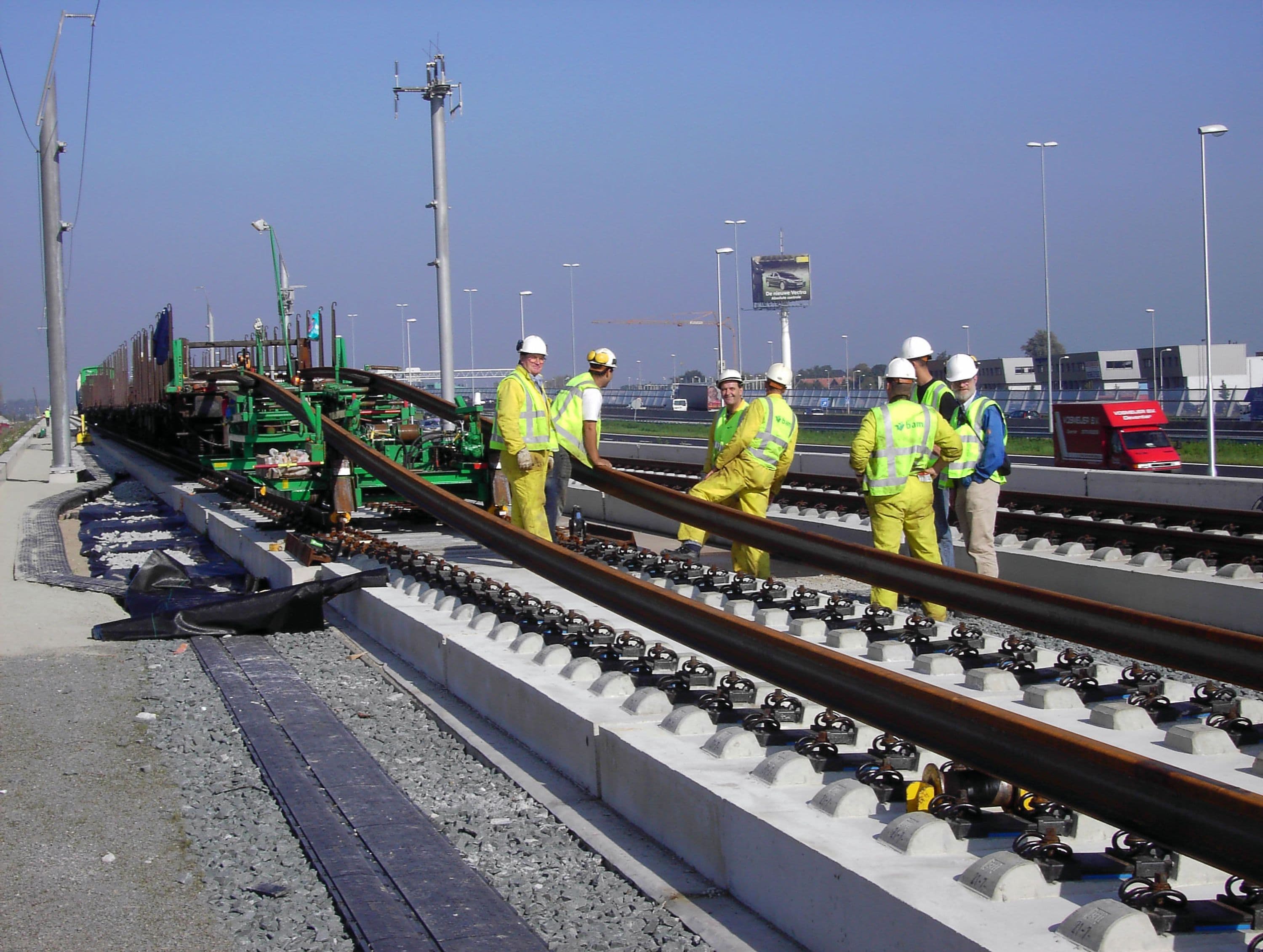 Positioning of long rails on HSL-Zuid