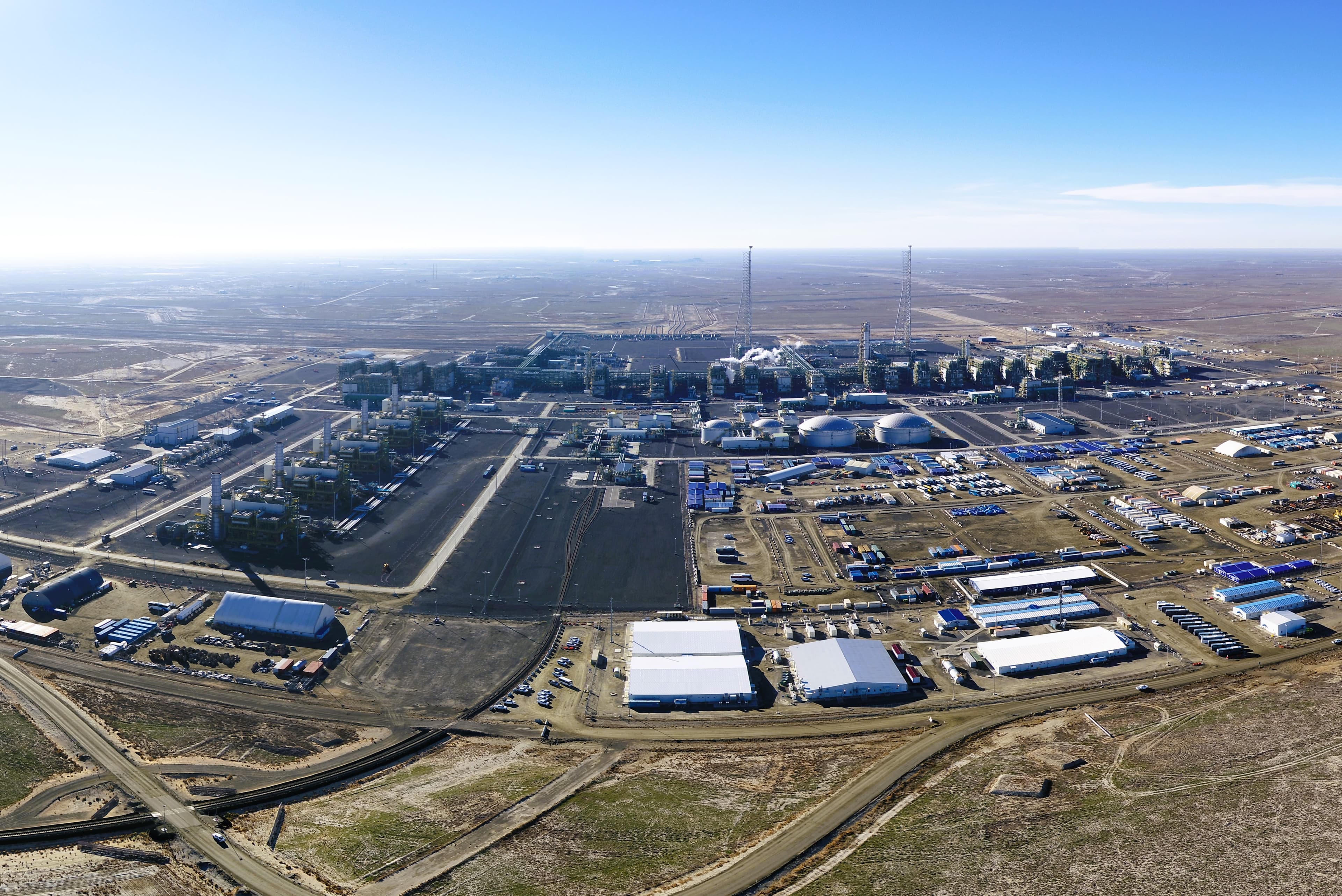 Aerial view of plant in Kazakhstan