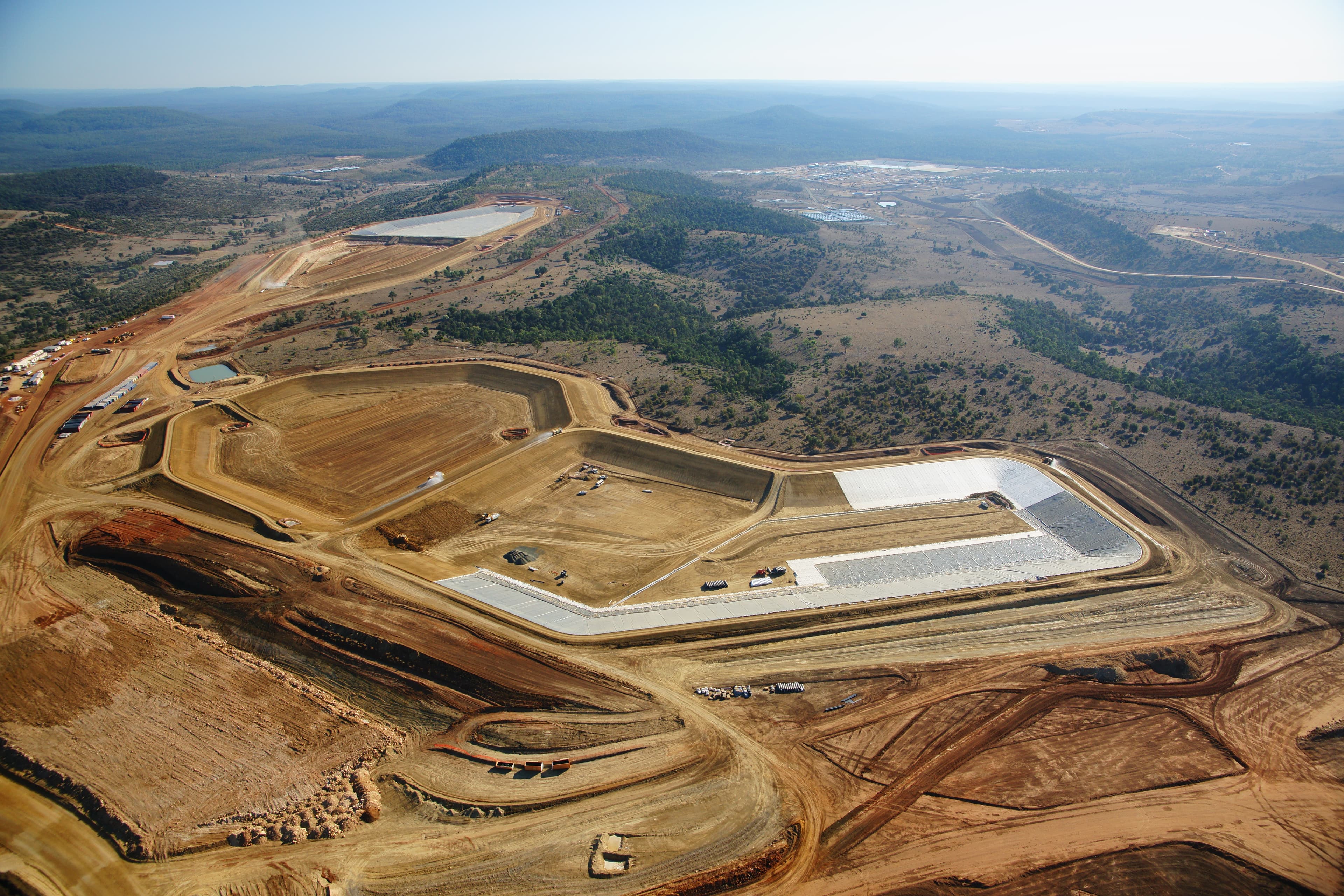 Wide aerial view of Gladstone project