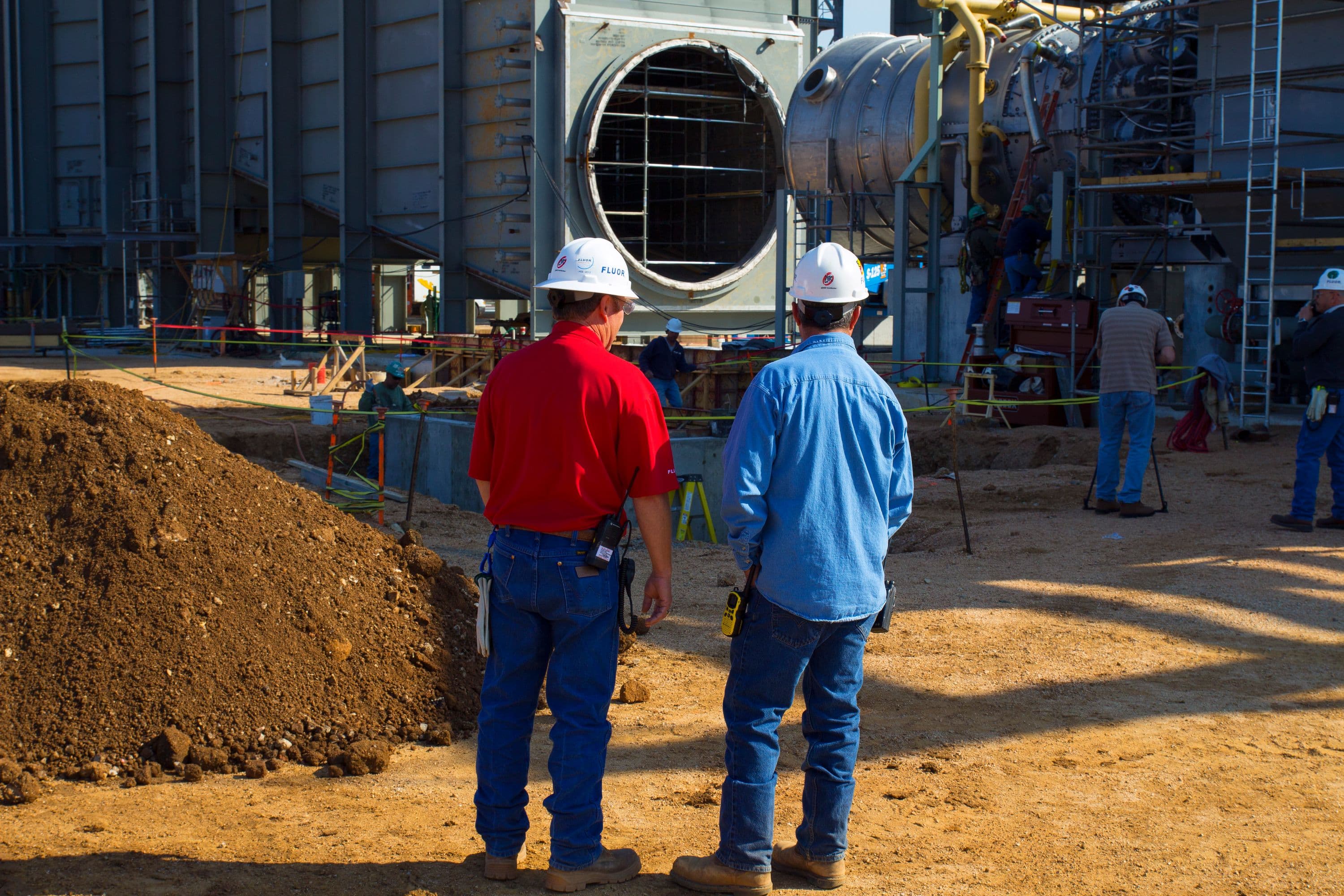 Construction supervisors on site, 2